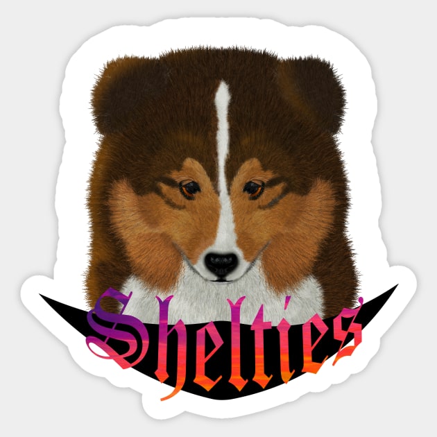 Sheltie Pup Sticker by Kirion